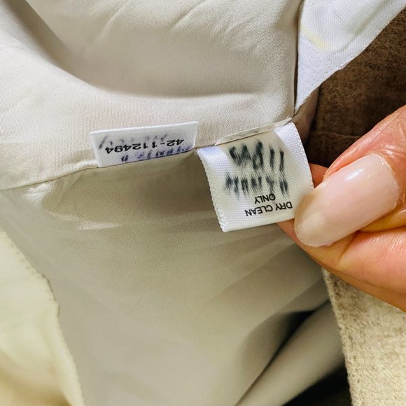 Ann Taylor Beige Neutral Wide Leg Wool Pants Sz 6 - Picture 12 of 12